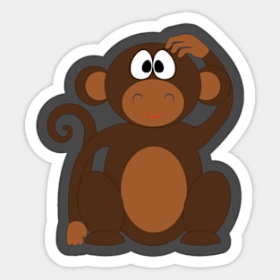 Cute Monkey Sticker